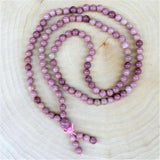 6mm Rhodonite Stone Tassel Necklace Bracelet Japa Spiritual