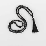 6mm 108 Knot Frosted Agate Beads Bracelet for Emotional Healing