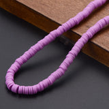 6mm 10Pcs Polymer Clay Beads Disk Spacer Beads DIY Jewelry Making