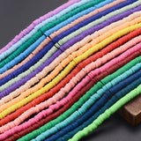 6mm 10Pcs Polymer Clay Beads Disk Spacer Beads DIY Jewelry Making