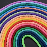 6mm 10Pcs Polymer Clay Beads Disk Spacer Beads DIY Jewelry Making