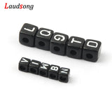 6mm 10mm Mixed Letter Beads Square Alphabet Acrylic Beads DIY For Jewelry
