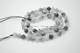 Rutilated Quartz Diamond Cut Round Loose Beads 3 Strands