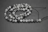 Rutilated Quartz Diamond Cut Round Loose Beads 3 Strands