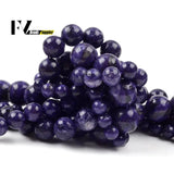 Natural Purple Charoite Round Loose Spacer Stone Beads 6-12mm