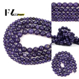 Natural Purple Charoite Round Loose Spacer Stone Beads 6-12mm
