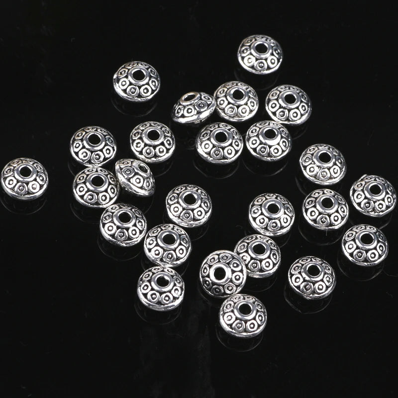 6mm 200pcs Tibetan Silver Spacer Beads DIY Jewelry Making Bracelet