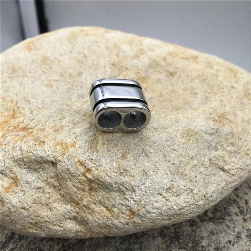 6mm 316l Stainless Steel Spacer Beads For Leather Bracelet