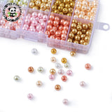 500pcs Mixed Round Glass Pearl Beads for Jewelry Making DIY Bracelet Necklace