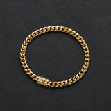 6mm 7inch 8inch Stainless Steel Cuban Link Bracelet SB003