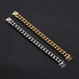Stainless Steel Cuban Link Bracelet SB003 7-8 Inch