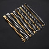 Stainless Steel Cuban Link Bracelet SB003 7-8 Inch