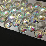 3700 Marguerite Lochrose (Foiled) Crystal AB&Clear Sew-on Stone