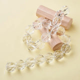Faceted Glass Round Beads Clear for Jewelry Making