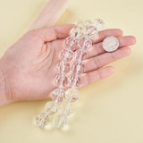 Faceted Glass Round Beads Clear for Jewelry Making