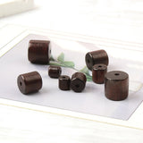 6mm/8mm/10mm/12mm Brown Red Cylinder Wooden Beads
