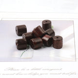6mm/8mm/10mm/12mm Brown Red Cylinder Wooden Beads