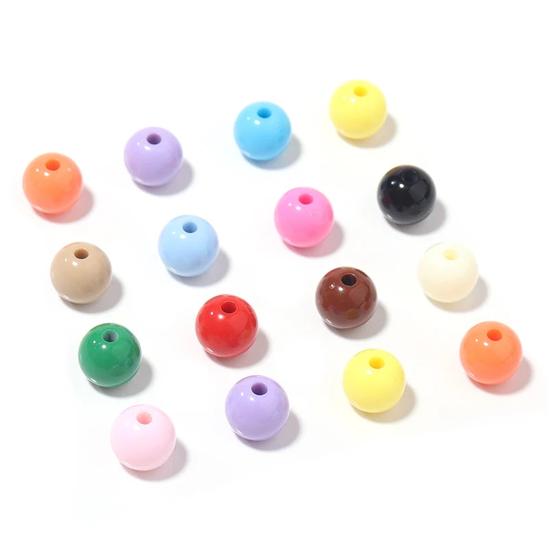 Mixed Acrylic Round Spacer Beads 6mm-12mm DIY Jewelry Making