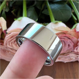 Tungsten Carbide Wedding Band High Polished Comfort Fit