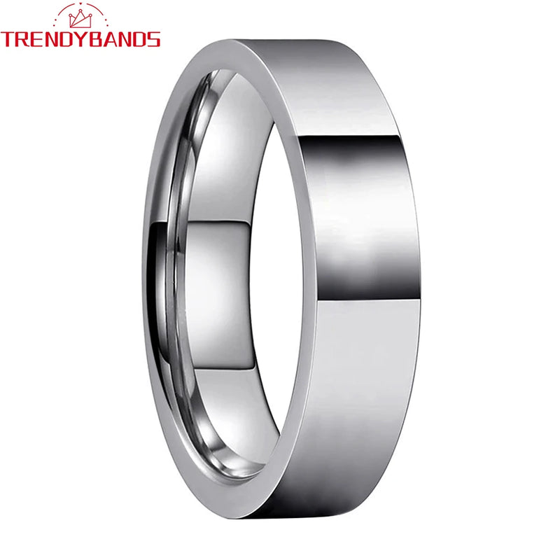Tungsten Carbide Wedding Band High Polished Comfort Fit