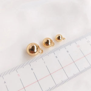 14K Plated Tiny Ball Charm Pendant for DIY Earring Necklaces