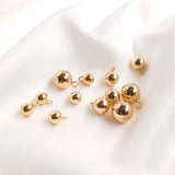 14K Plated Tiny Ball Charm Pendant for DIY Earring Necklaces
