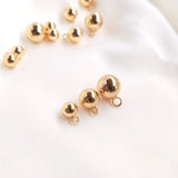 14K Plated Tiny Ball Charm Pendant for DIY Earring Necklaces
