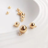 14K Plated Tiny Ball Charm Pendant for DIY Earring Necklaces