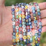 Evil Eye Oval Beads AB Eye Spacer Beads Jewelry Making DIY
