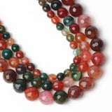 6mm 8mm 10mm Colorful Agate Stone Beads Round Loose Beads For Jewelry Making