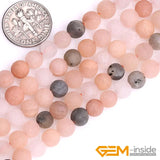 6mm 8mm 10mm Frosted Round Multicolor Moonstone Beads
