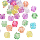 Mixed Transparent Acrylic Cube Beads for Jewelry Making