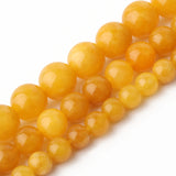 Natural Yellow Jade Stone Beads 6mm 8mm 10mm Round Spacer Beads