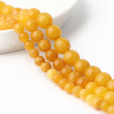 Natural Yellow Jade Stone Beads 6mm 8mm 10mm Round Spacer Beads