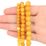 Natural Yellow Jade Stone Beads 6mm 8mm 10mm Round Spacer Beads