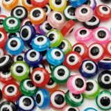 Oval Evil Eye Resin Spacer Beads - DIY Earring Bracelet Making