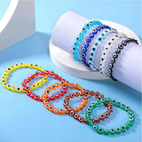 Oval Evil Eye Resin Spacer Beads - DIY Earring Bracelet Making
