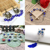 Oval Evil Eye Resin Spacer Beads - DIY Earring Bracelet Making