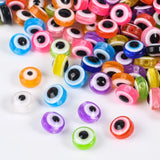 Oval Evil Eye Resin Spacer Beads - DIY Earring Bracelet Making
