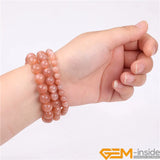 Orange Sunstone Chakra Beads Bracelets for Women