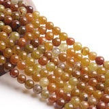 Round Natural Stone Agate Beads for Jewelry Making DIY