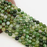 Round Natural Stone Agate Beads for Jewelry Making DIY