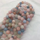 Natural Morganite Stone Bracelet 6mm 8mm 10mm