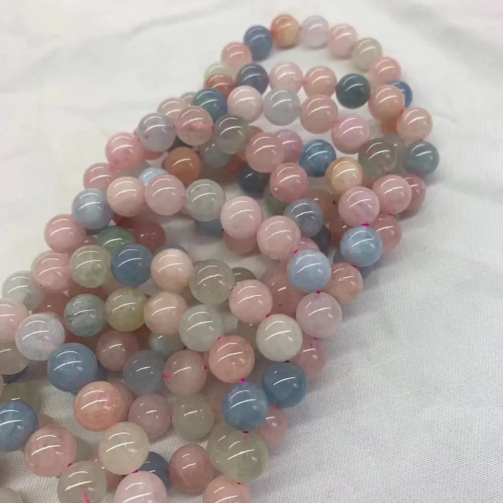 Morganite Stone Bracelet 6mm 8mm 10mm Natural Gemstone Jewelry