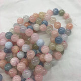 Natural Morganite Stone Bracelet 6mm 8mm 10mm