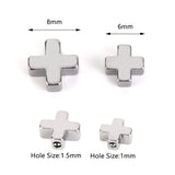 30pcs Copper Metal Silver Cross Spacer Beads for Jewelry Making