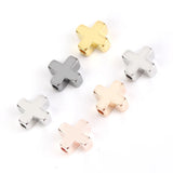 30pcs Copper Metal Silver Cross Spacer Beads for Jewelry Making