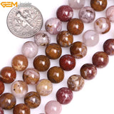 6mm 8mm AA Round Brown Aqua Nueva Agates Beads 15" Strand