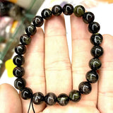 Cat Eye Tourmaline Stone Beads Bracelet Natural Gemstone Jewelry