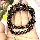 Cat Eye Tourmaline Stone Beads Bracelet Natural Gemstone Jewelry